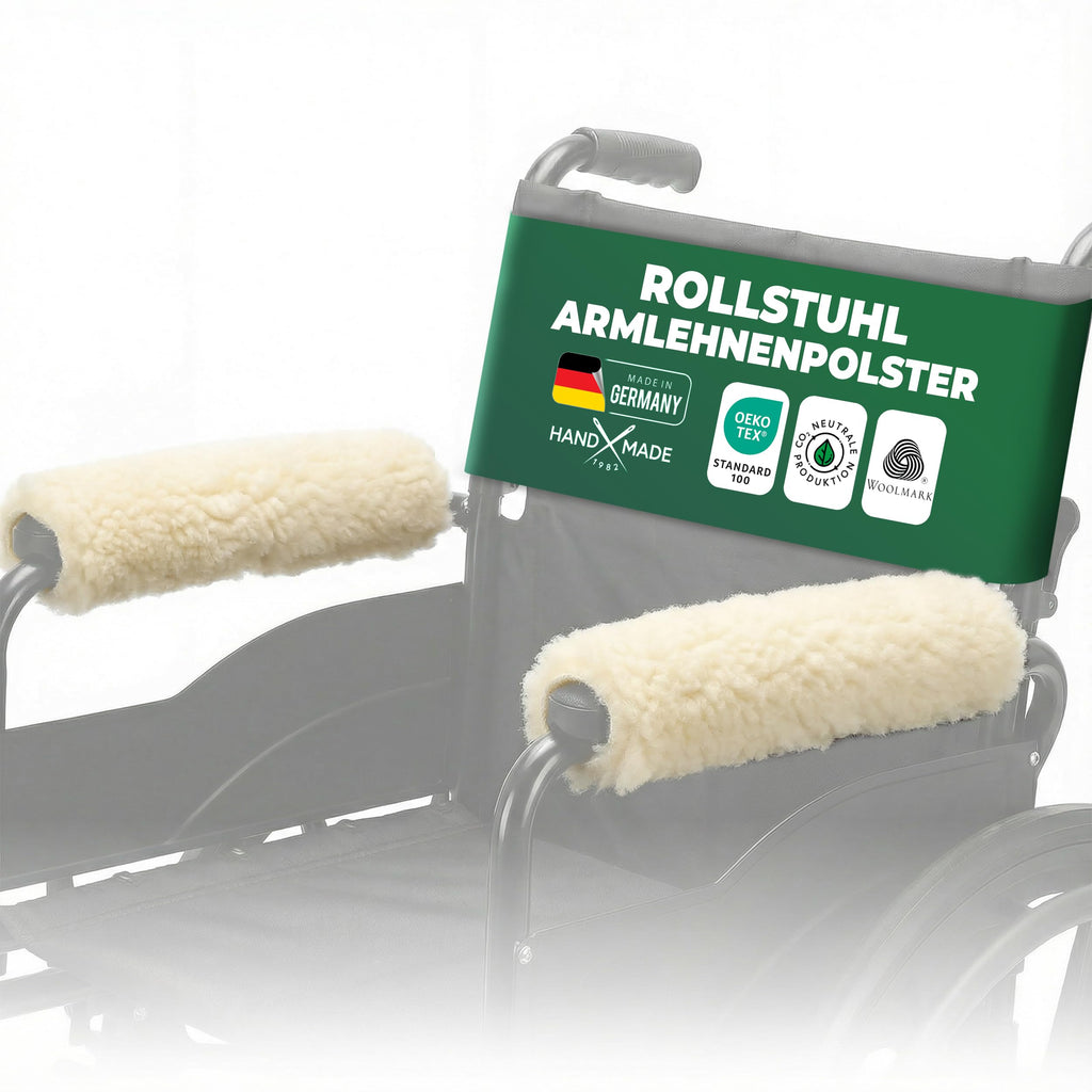 Armlehnen-Schoner 2er Set Natur Schurwolle