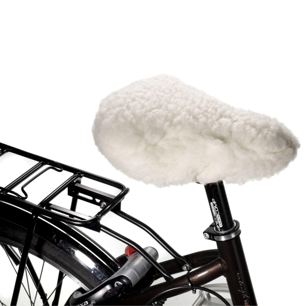 Fahrrad-Sattelbezug Blau Schurwolle