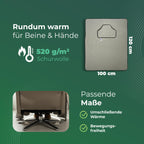 Kniedecke Material Schurwoll-Fleece