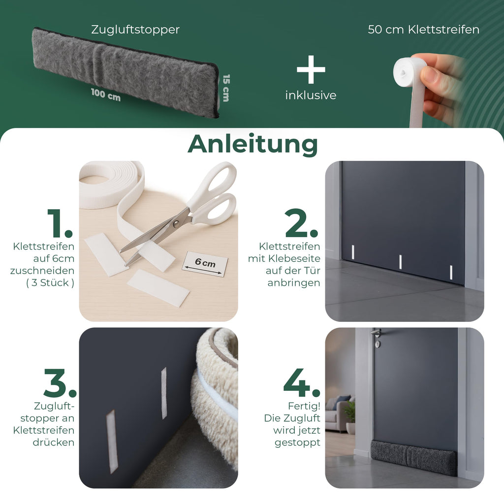Zugluftstopper Detail Klett