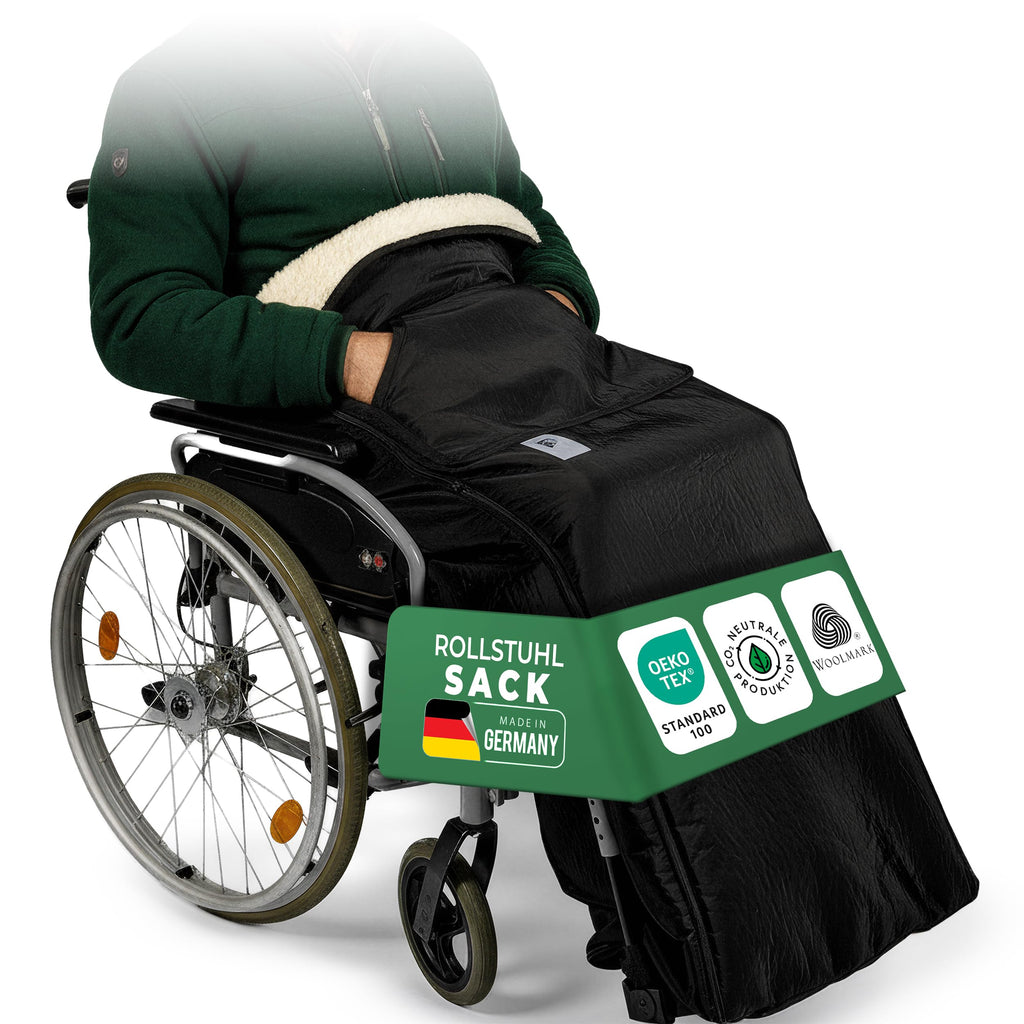 Rollstuhlsack Schurwolle Schlupfsack