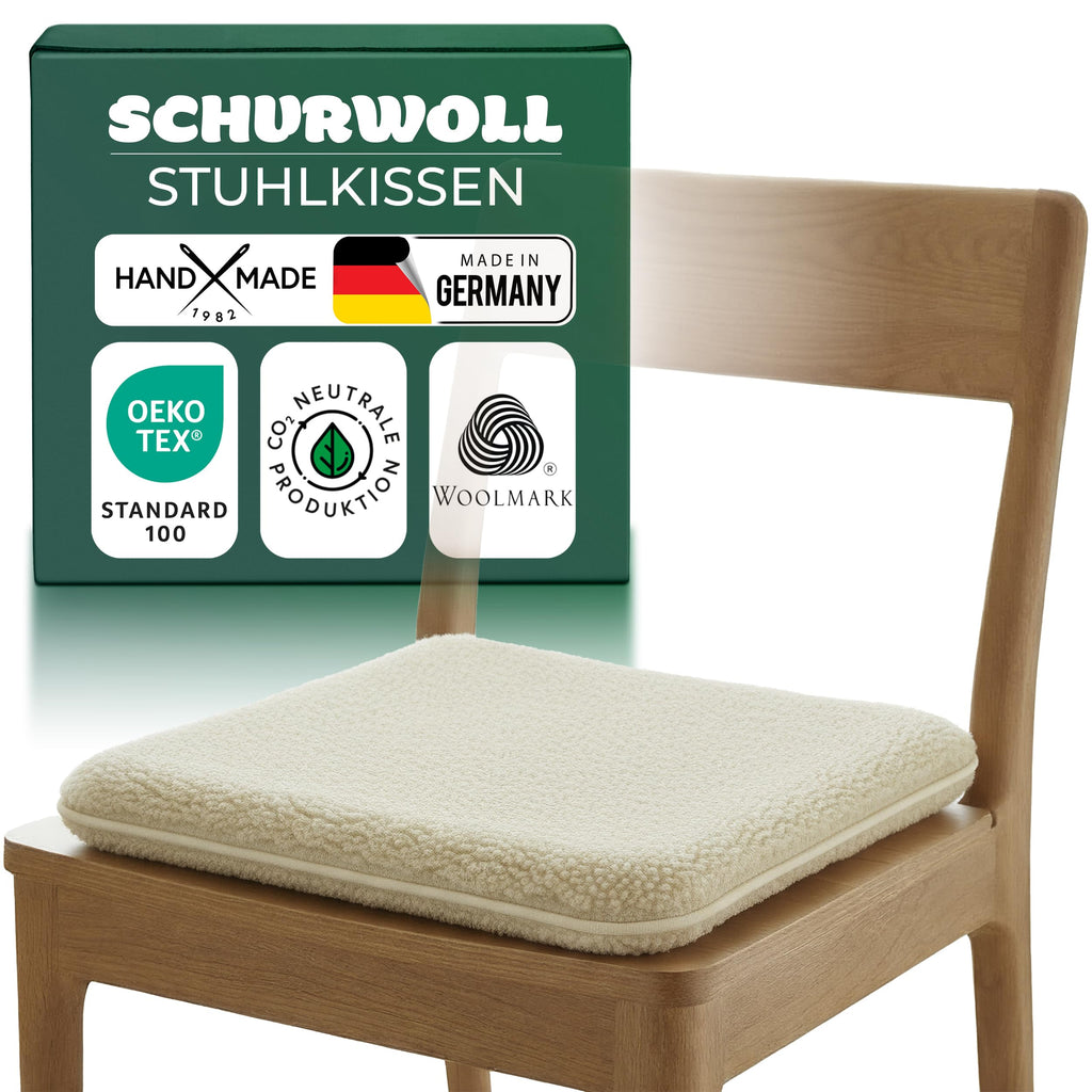 Sitzkissen Schurwolle 38x38 cm Natur - Hauptbild