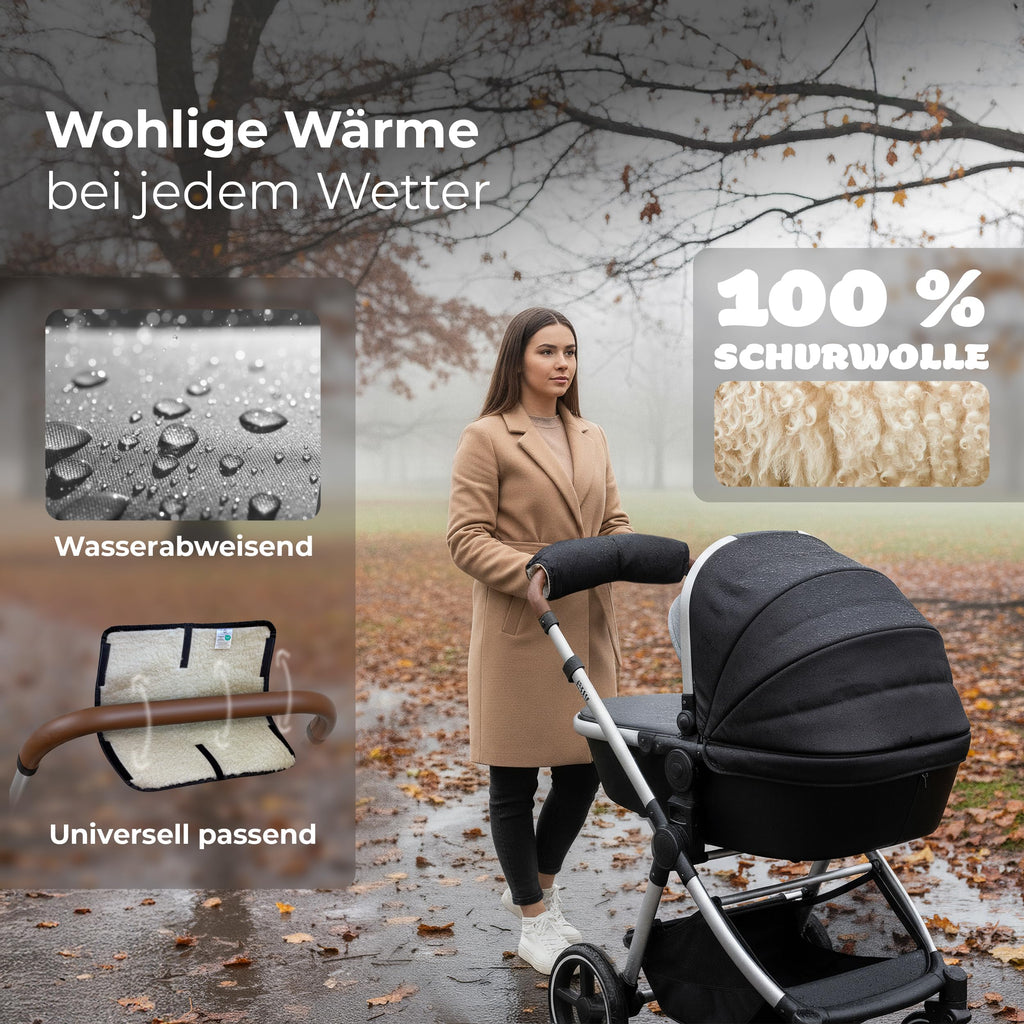 Kinderwagen Handwaermer am Schieber