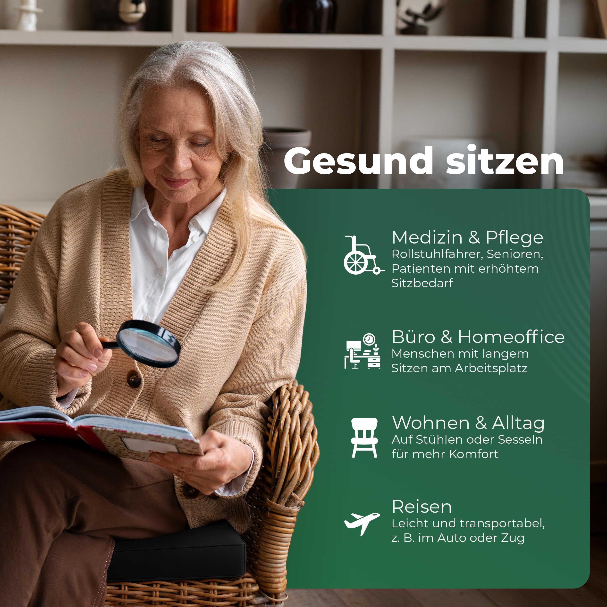Rollstuhlkissen Material und Polsterung