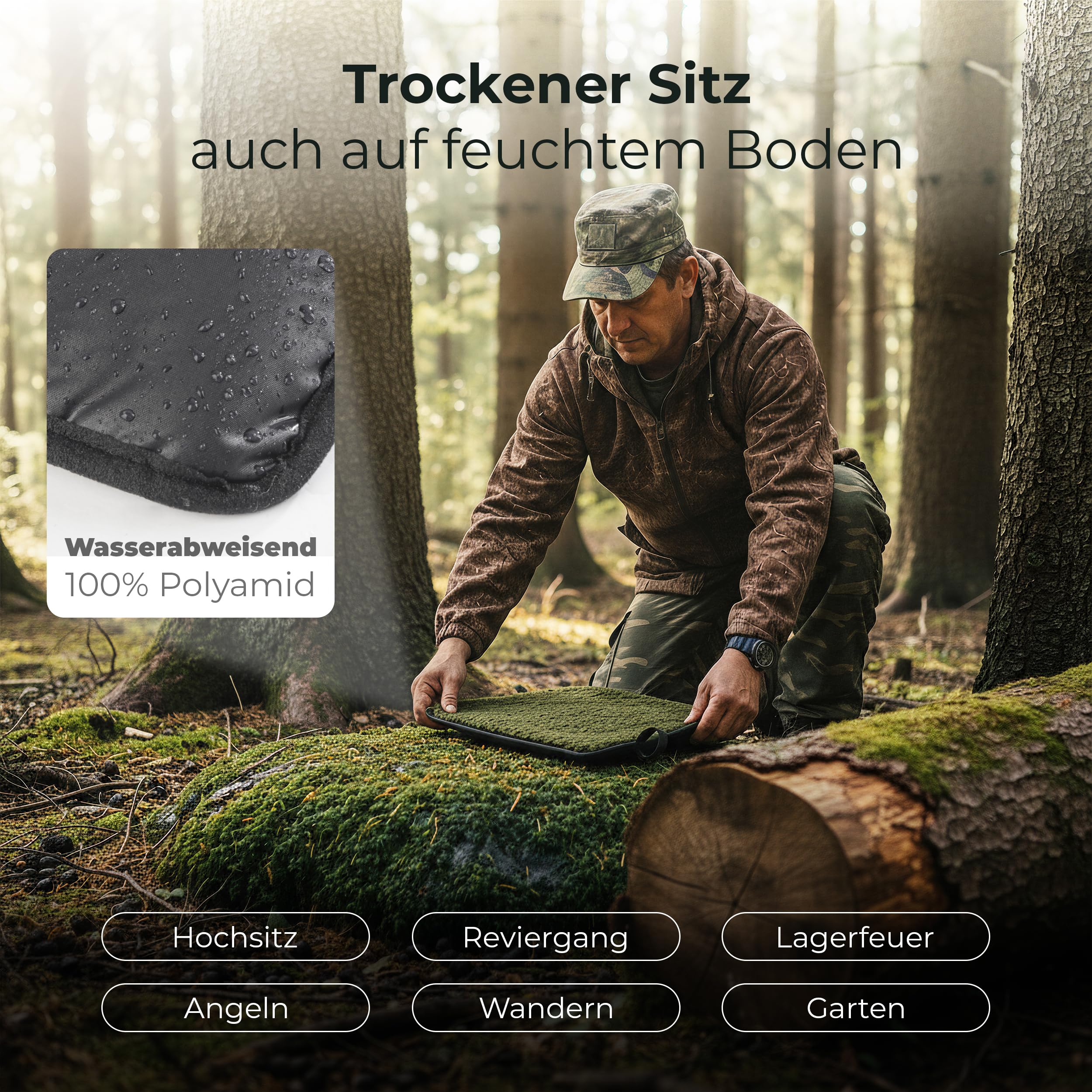 Jagdkissen Polyamid-Unterseite