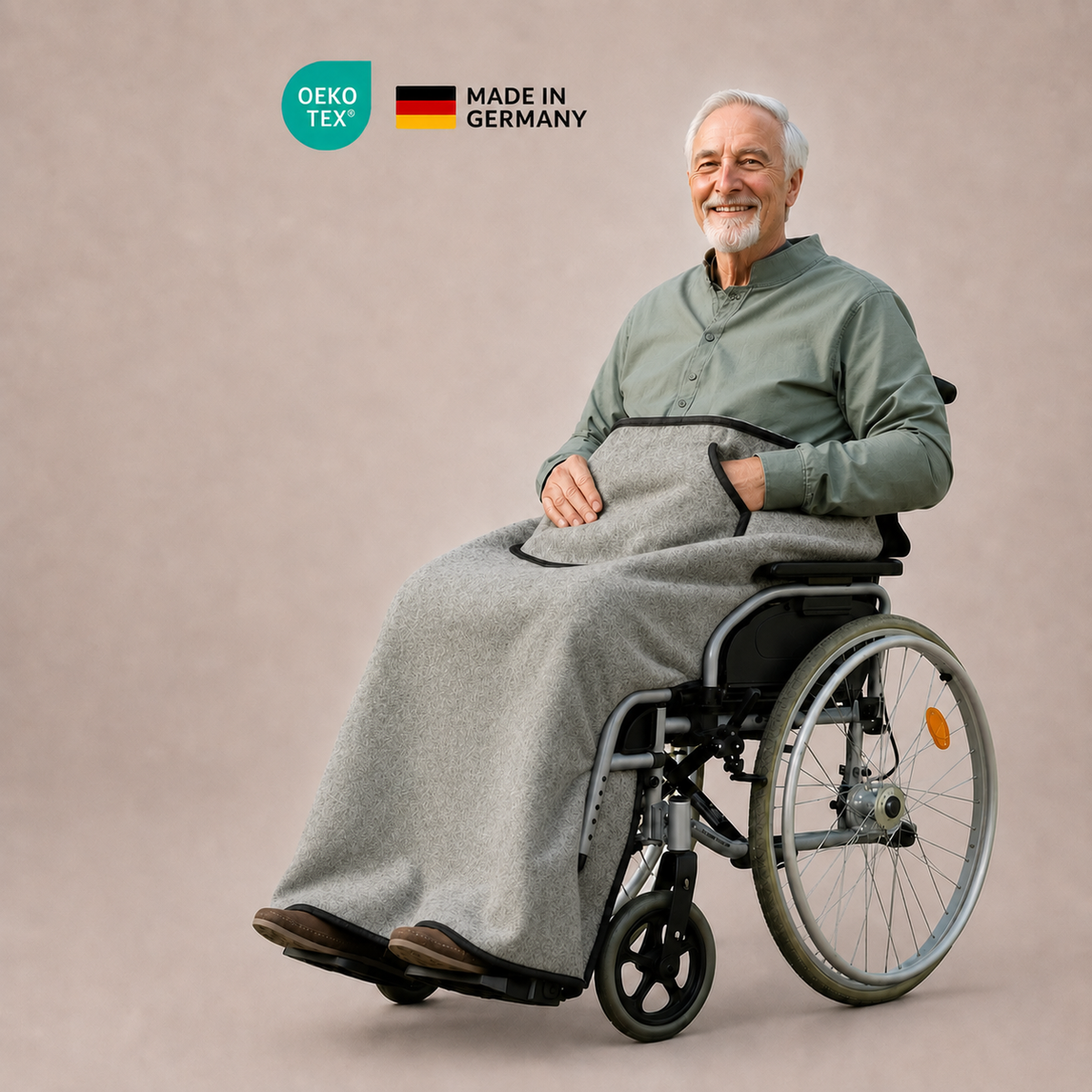 Schurwoll-Fleece Kniedecke