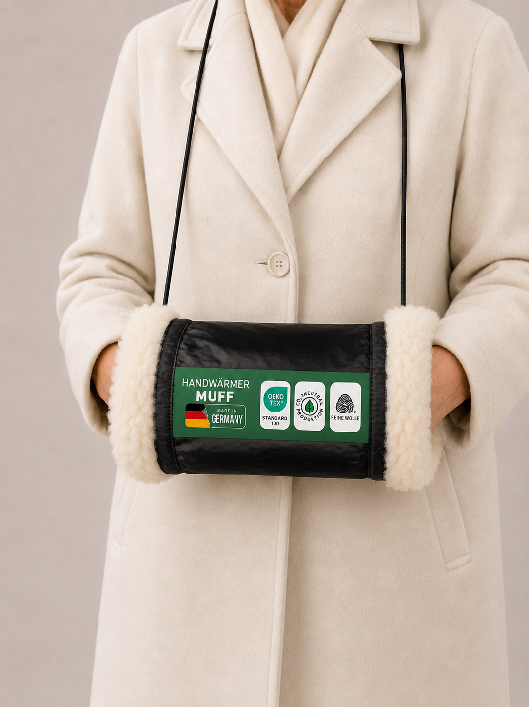 Handmuff Schurwolle